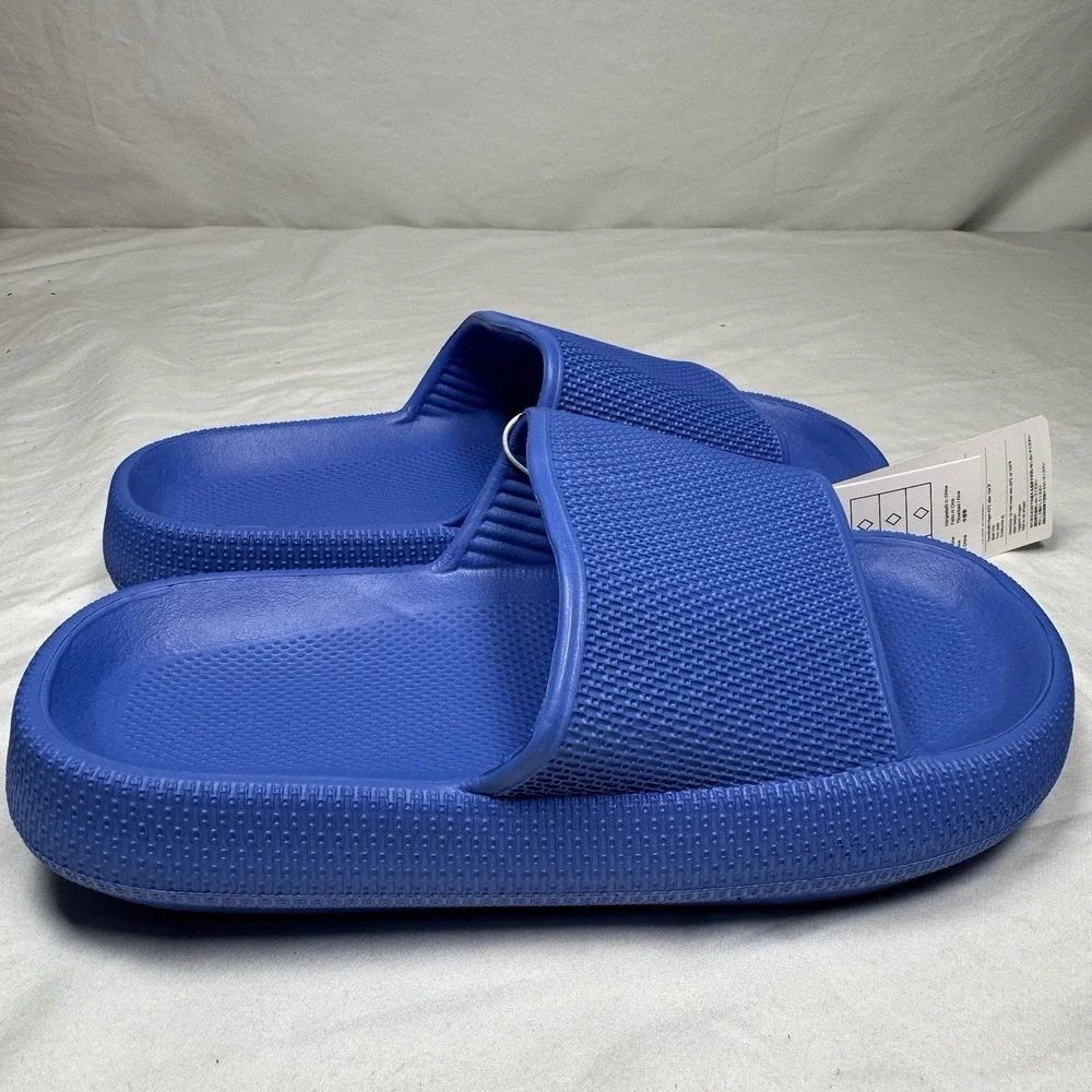 Kids Blue Slide Sandals Size 1 US Lightweight Comfort Shower Slides NEW‎